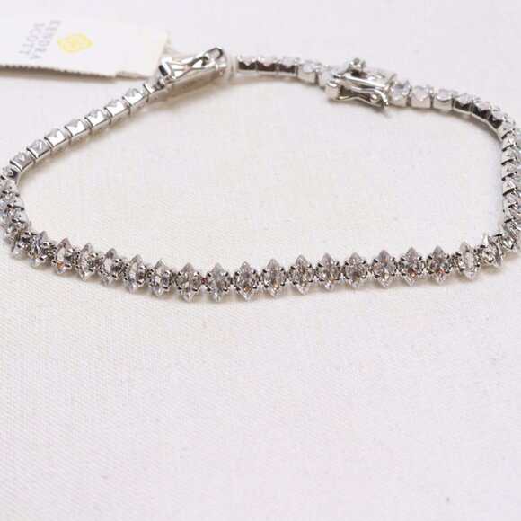Kendra Scott Jewelry - Kendra Scott Larsan Clear Crystal Silver Tone  Tennis Bracelet $75